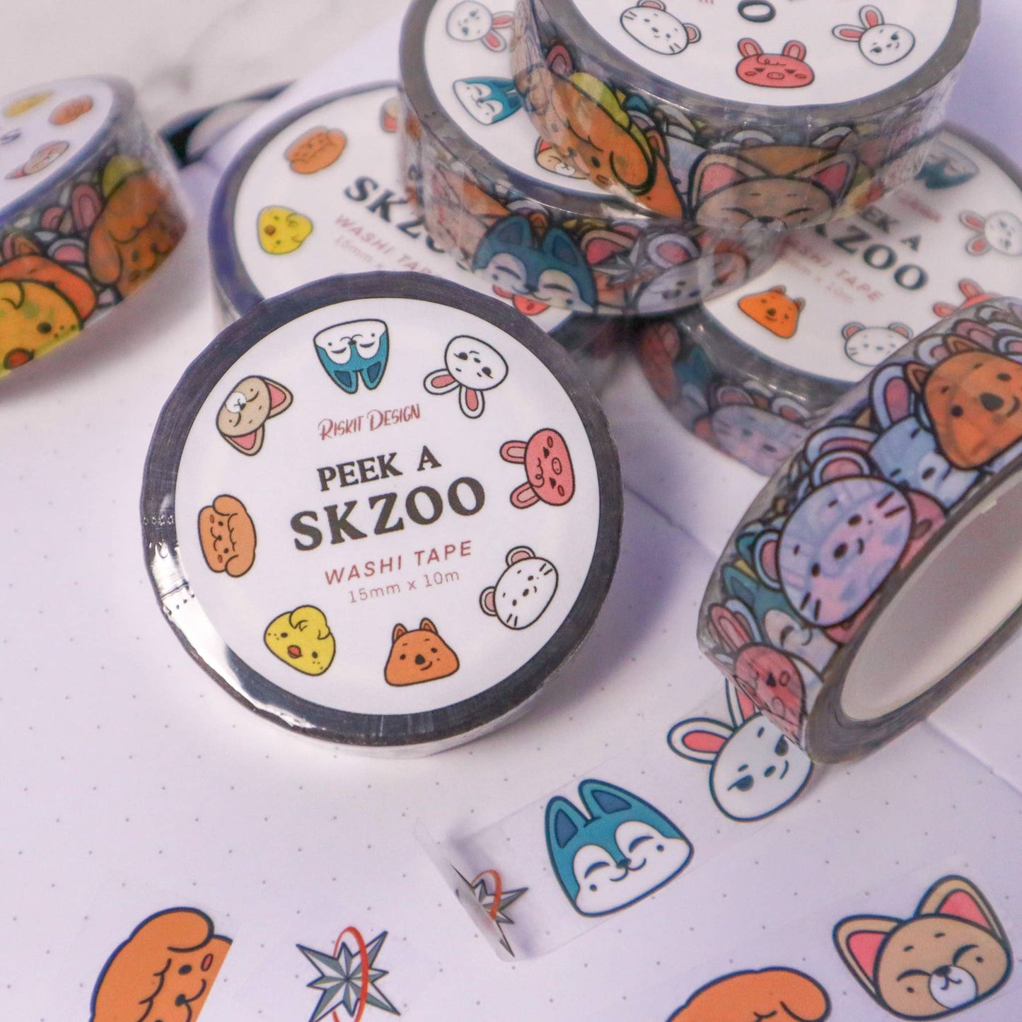 KPOP Peek -A-Skzoo Clear Decorative Tape