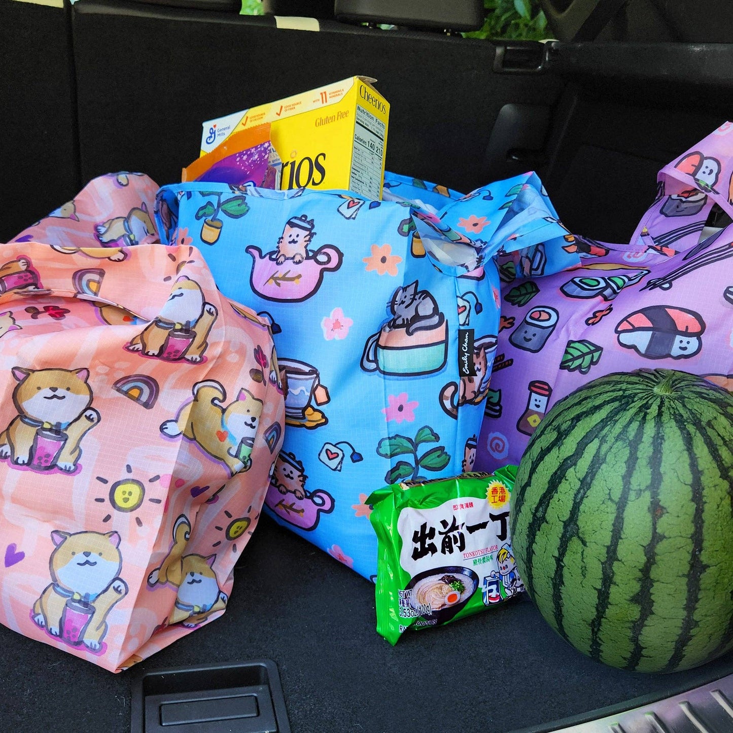 Cat Tea Foldable Bag
