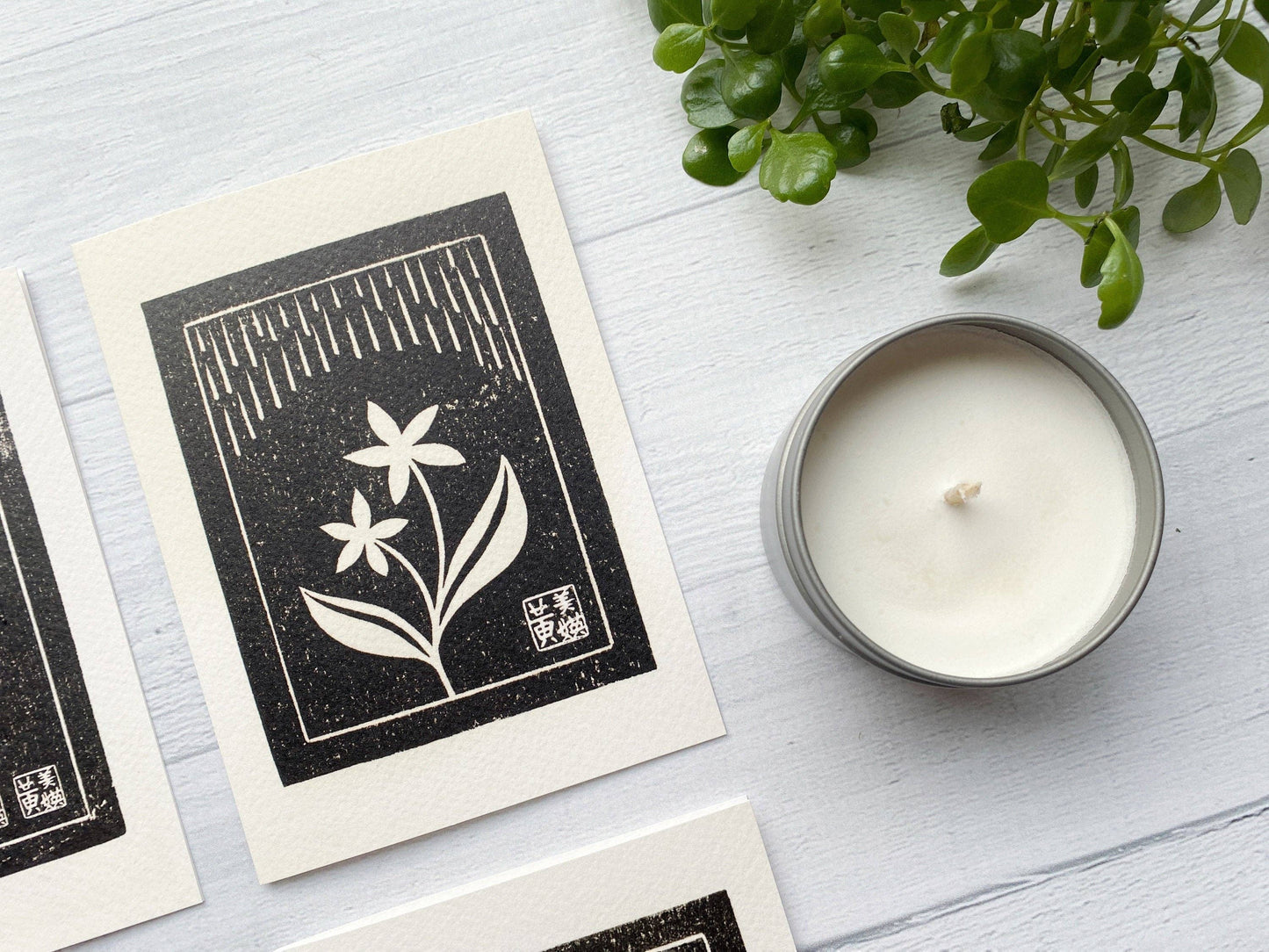 Evening Sky Block Printed Mixed Greeting Card Set