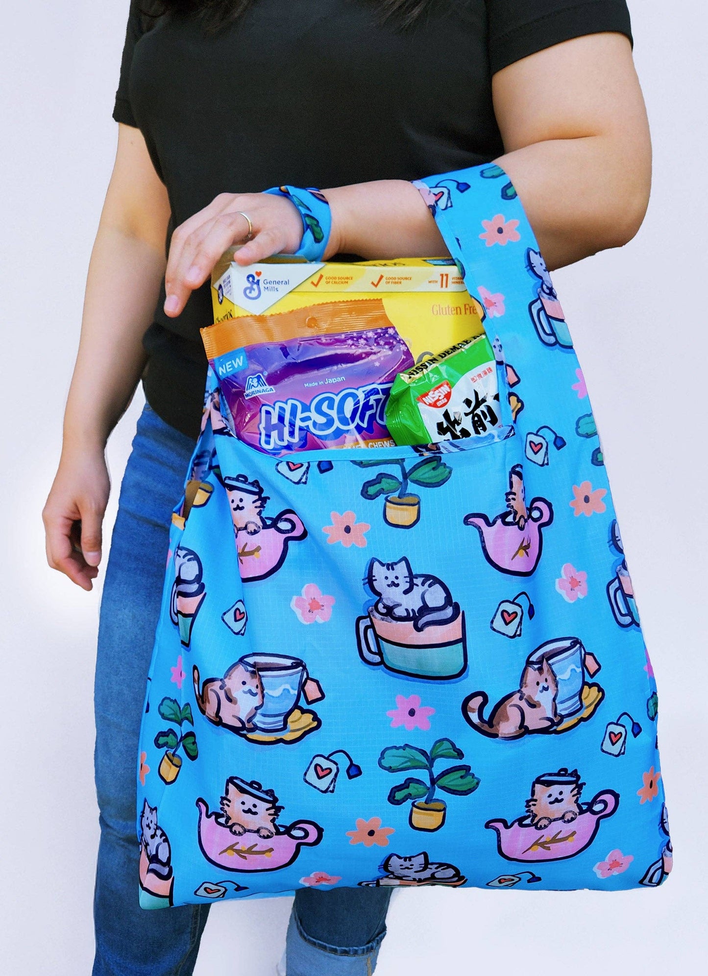 Cat Tea Foldable Bag