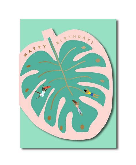 Monstera Leaf Birthday Card