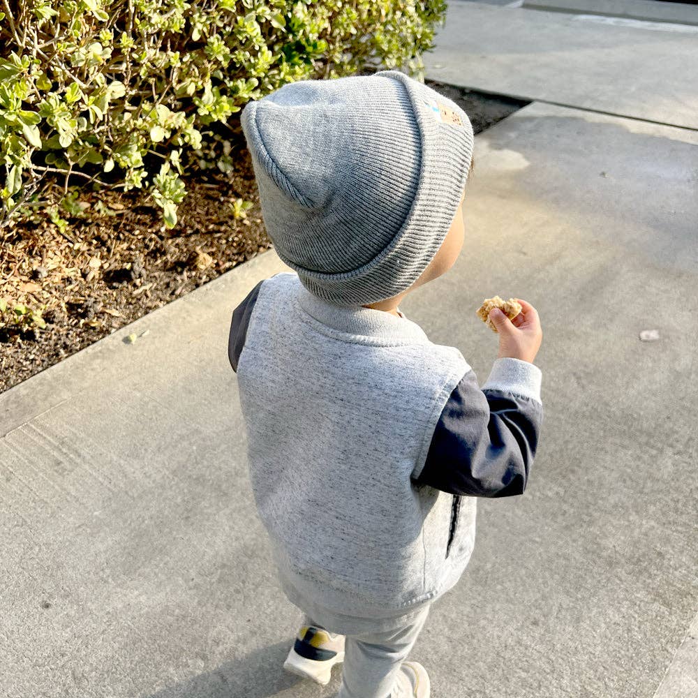 Boba Milk Tea Kids Beanie: Navy