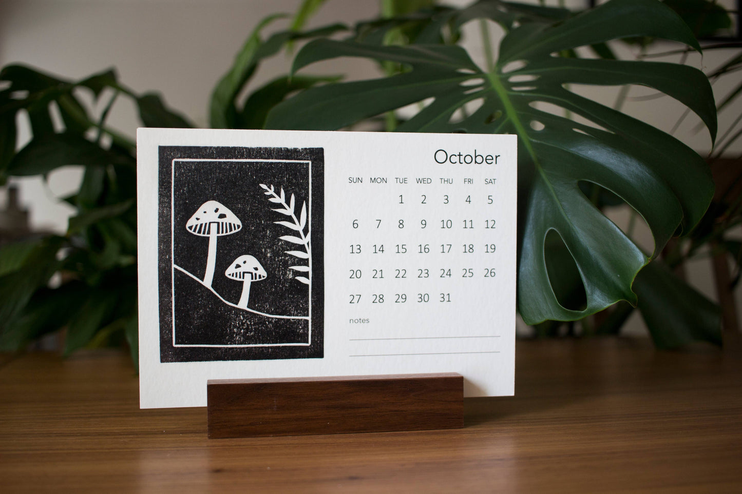 2024 Block Printed Calendar w/stand