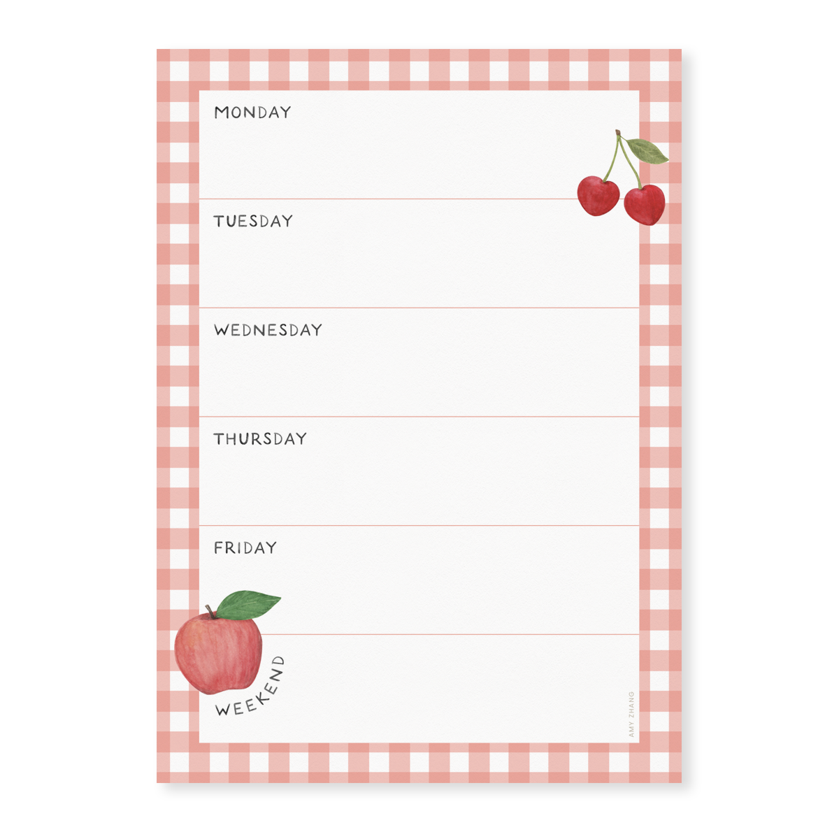 Farmers Market Fruits And Veggies Weekly Notepad
