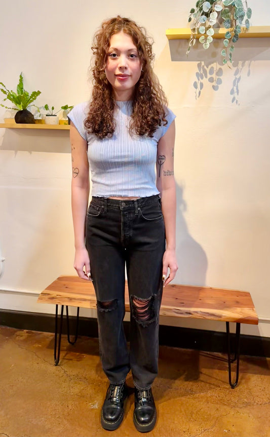 Black Tyler Vintage Straight Jeans