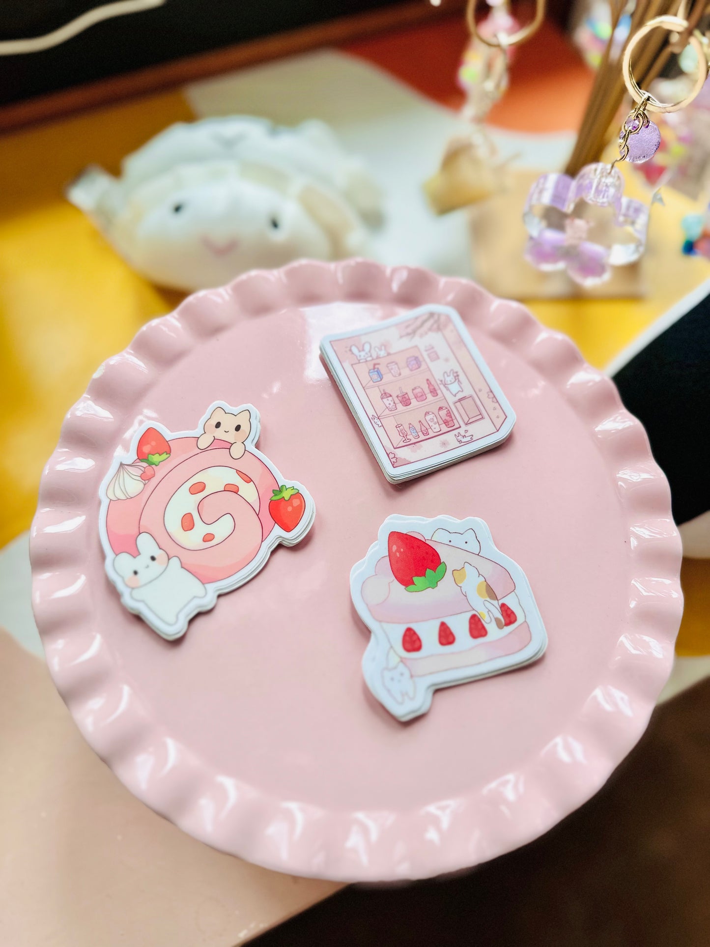 Strawberry Kitty Slice Sticker