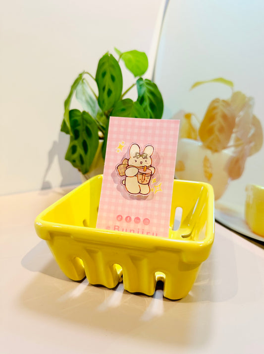 Bunny & Boba Pin