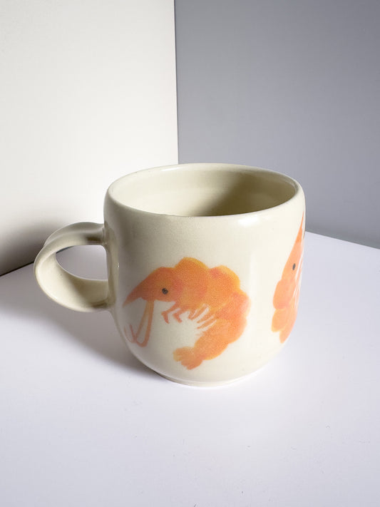 Large Shrimp Illustrated 8 oz Mug