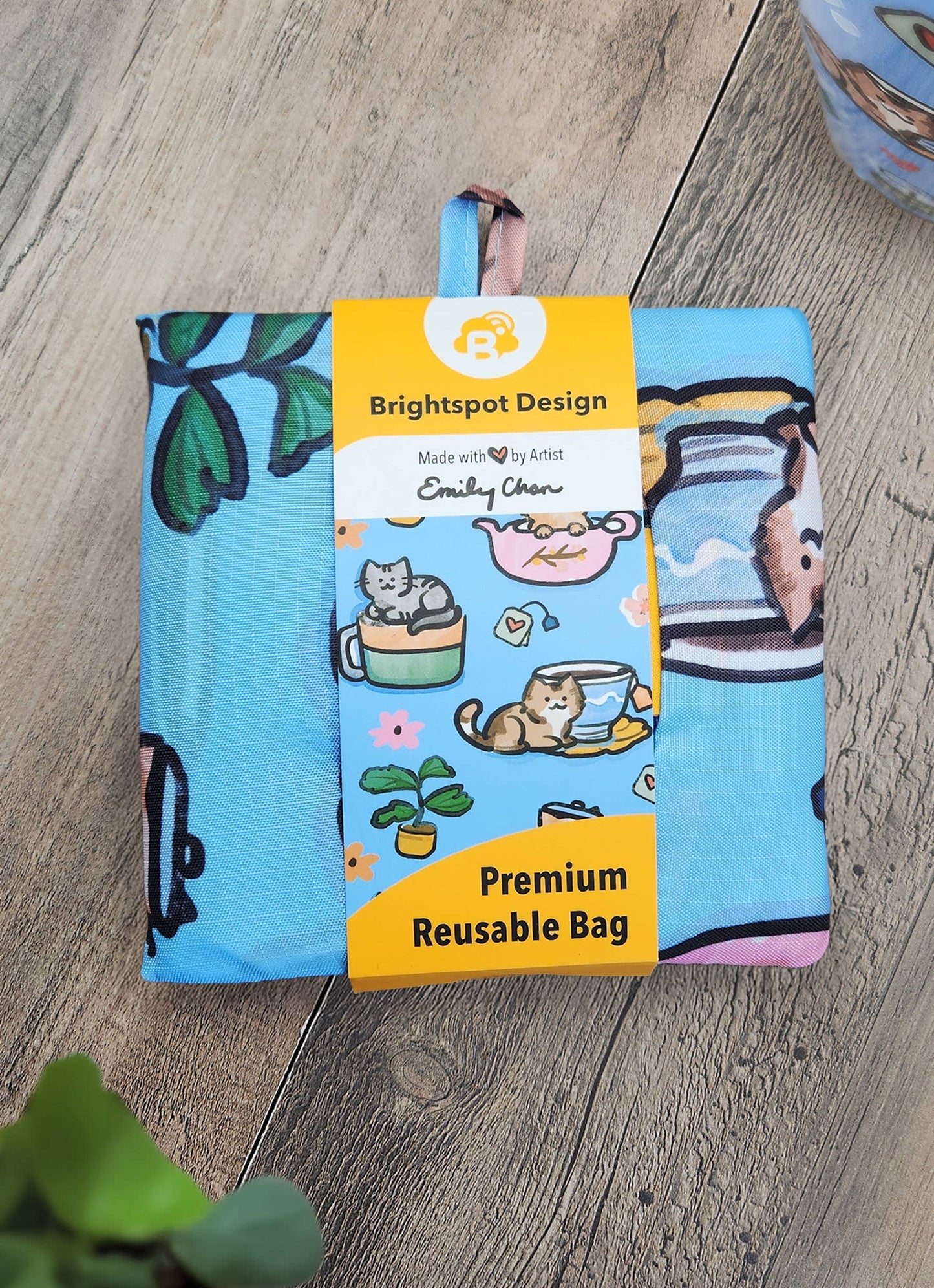 Cat Tea Foldable Bag