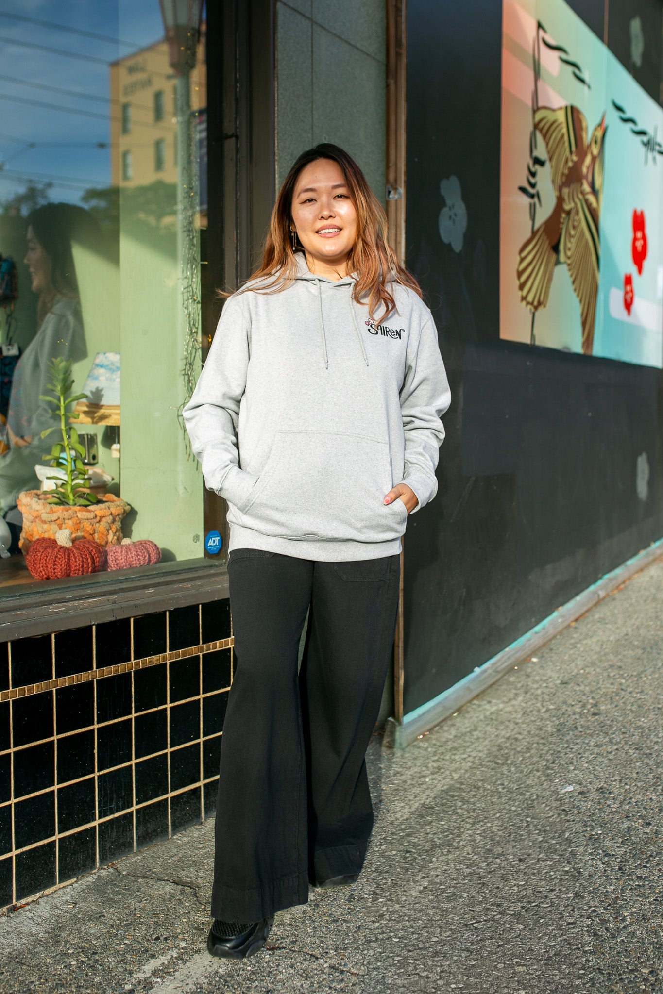 Sairen Cherry Blossom Sweatshirt - Grey