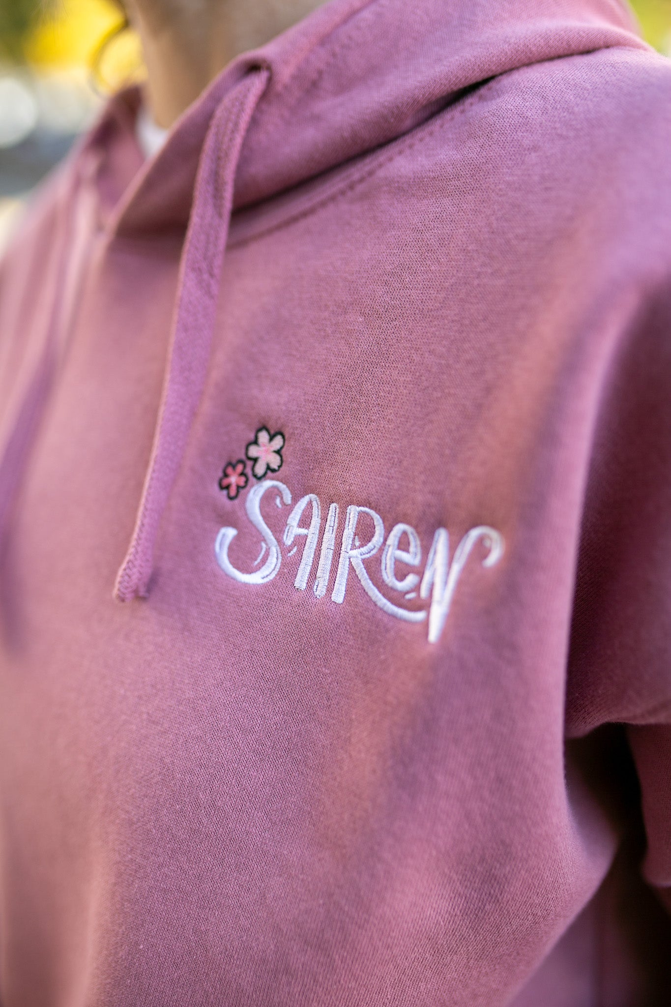 Sairen Cherry Blossom Cropped Sweatshirt - Pink Mauve