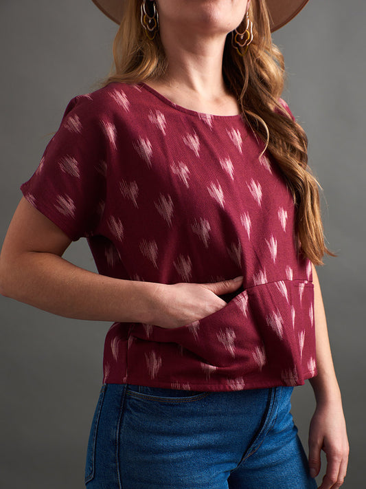 Garnet Ikat Dana Top