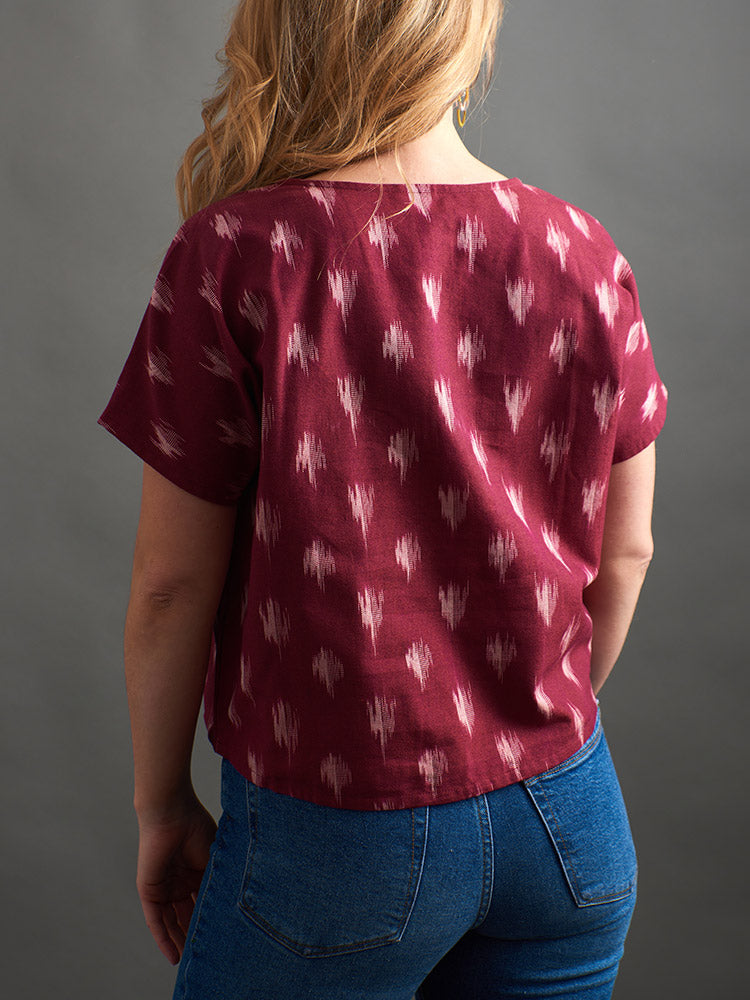 Garnet Ikat Dana Top