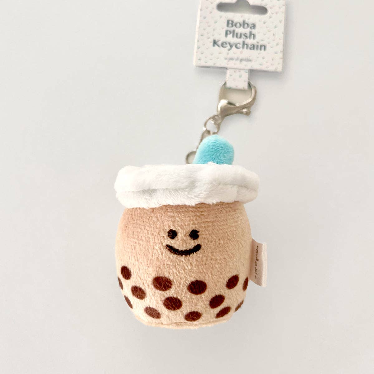 Mini Boba Milk Tea Plushie Keychain: Teal