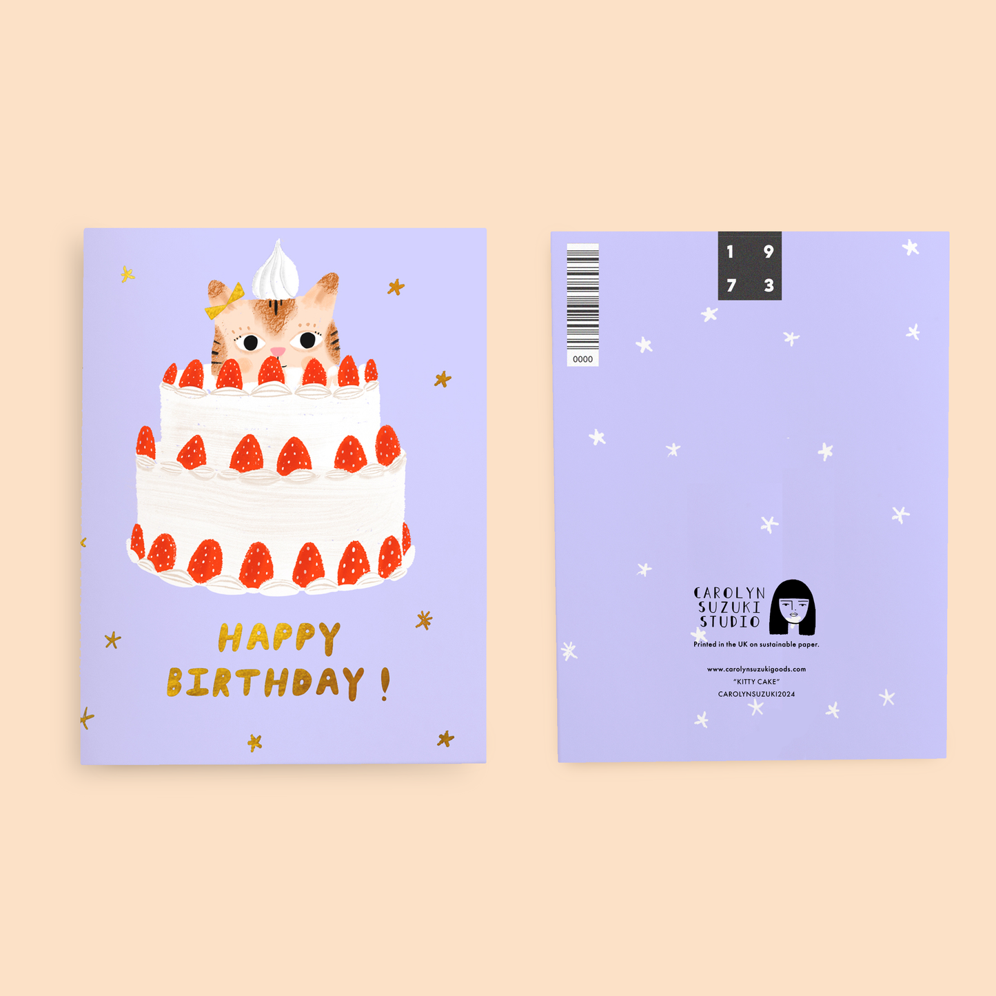 Kitty Cake Birthday Card