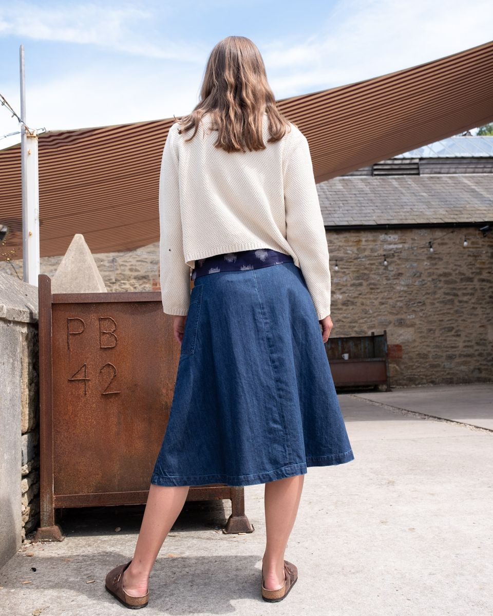 Denim Elsie Midi Skirt