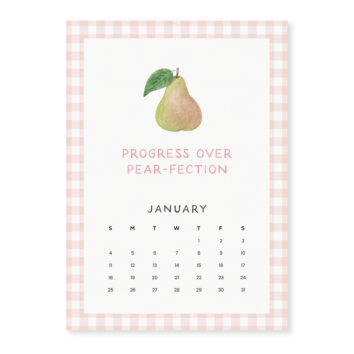 Farmers Market Affirmations 2026 Kitchen Calendar