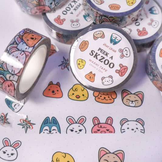 KPOP Peek -A-Skzoo Clear Decorative Tape