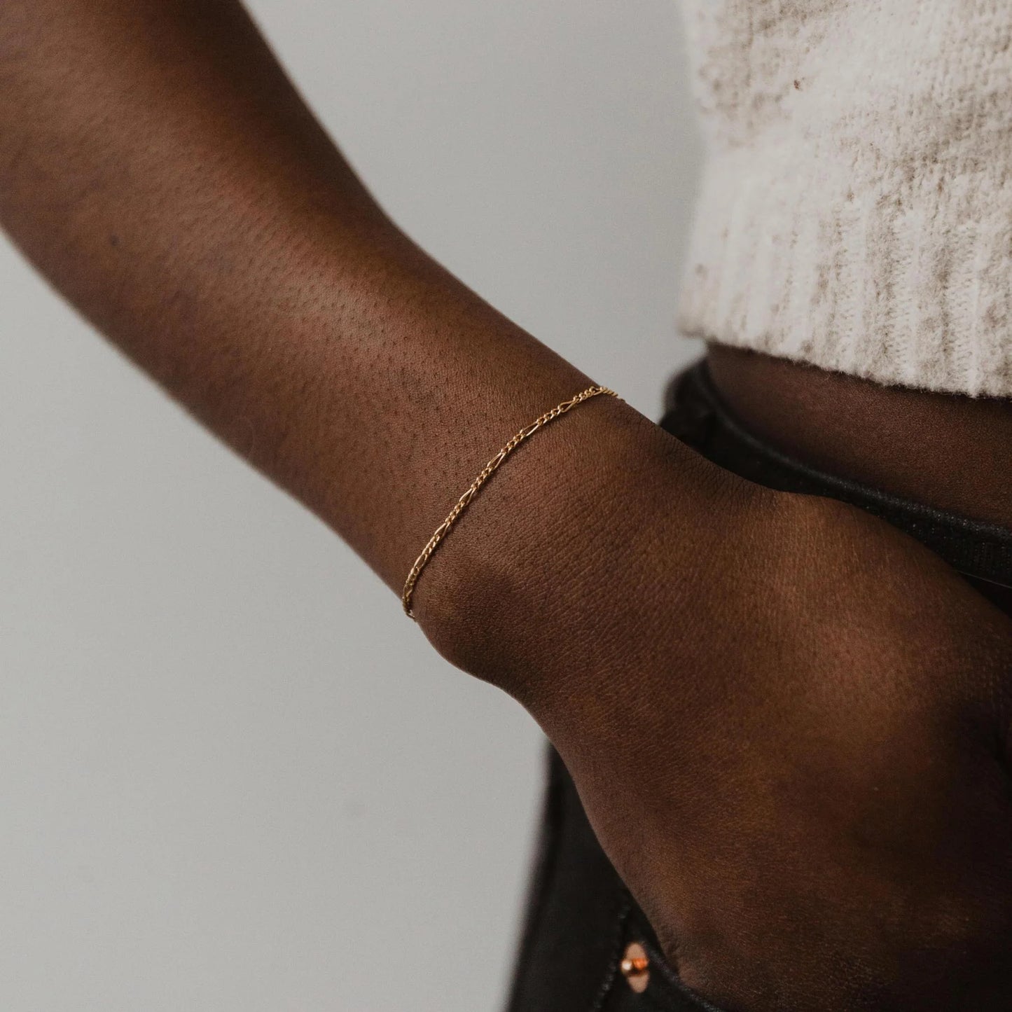 Figaro Gold Chain Bracelet