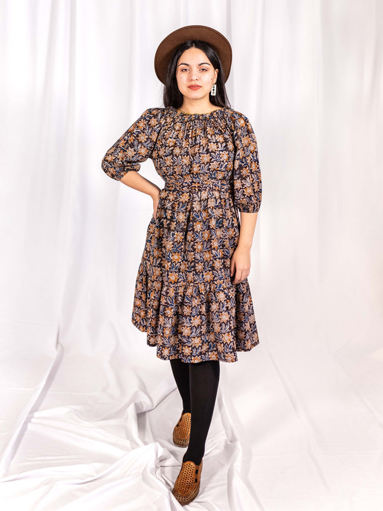 FINAL SALE Sunflower Black Marnie Dress