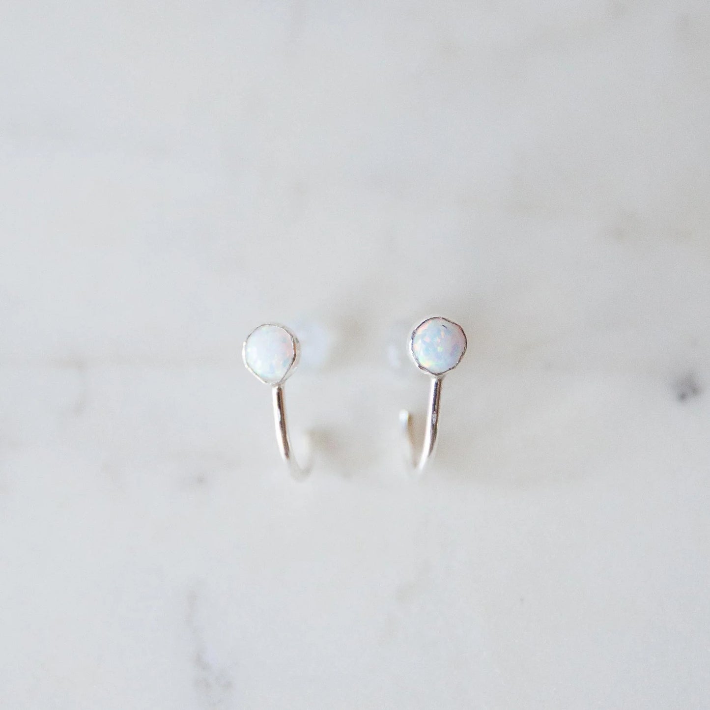Opal Stud Huggie