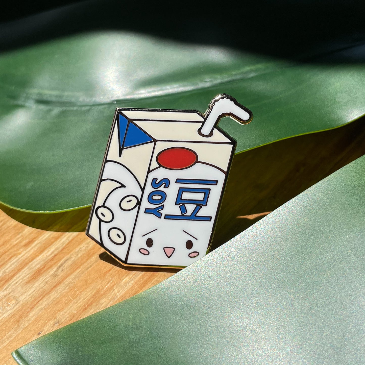 Soy Milk Enamel Pin