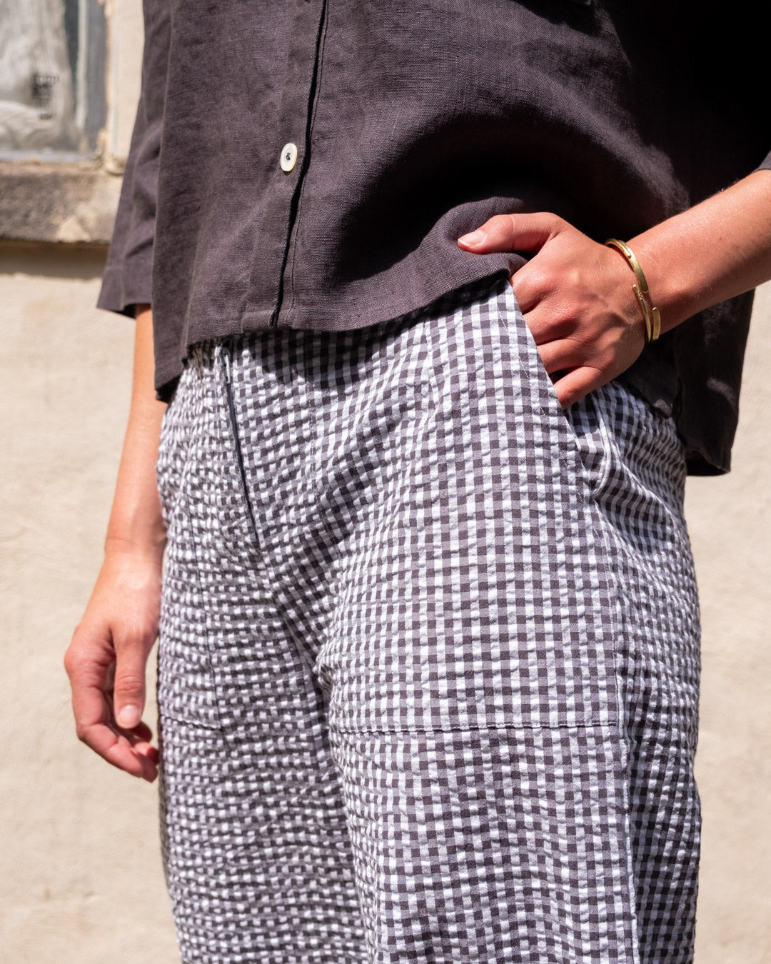 Dove Gingham Carrie Culottes
