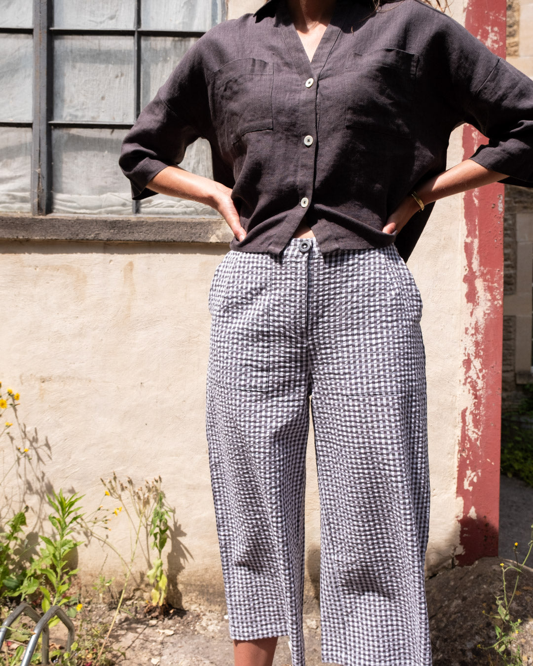 Dove Gingham Carrie Culottes