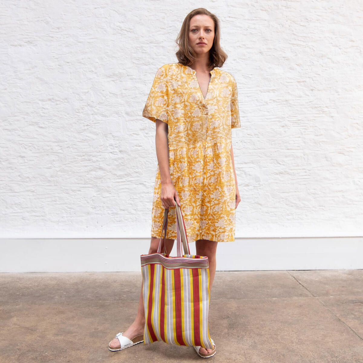 Yellow Bhodi Print Wren Pull On Dress