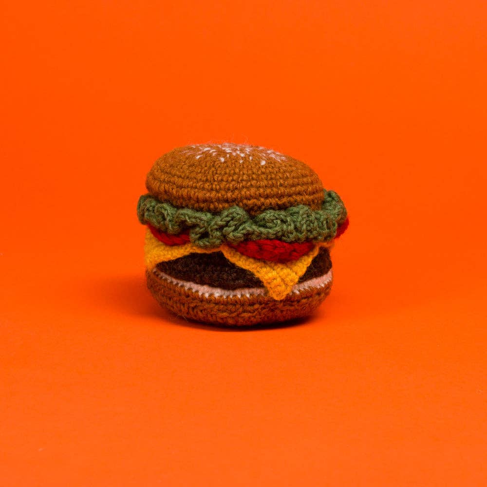 Hand Knit Hamburger