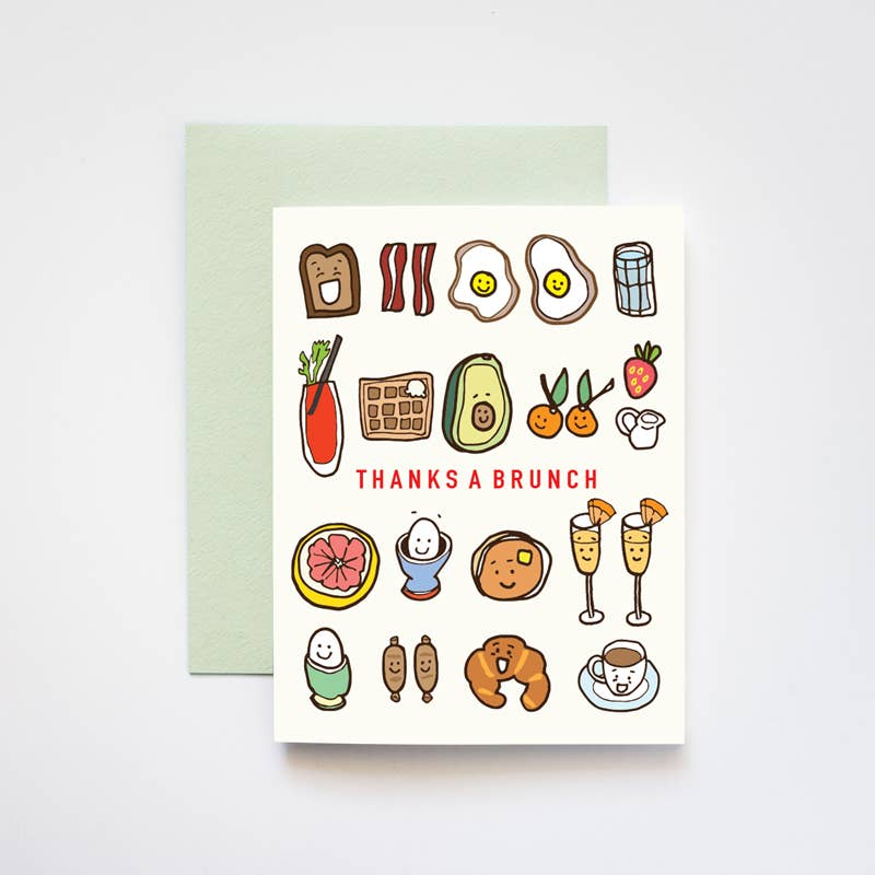 Thanks a Brunch Breakfast and Lunch Greeting Card