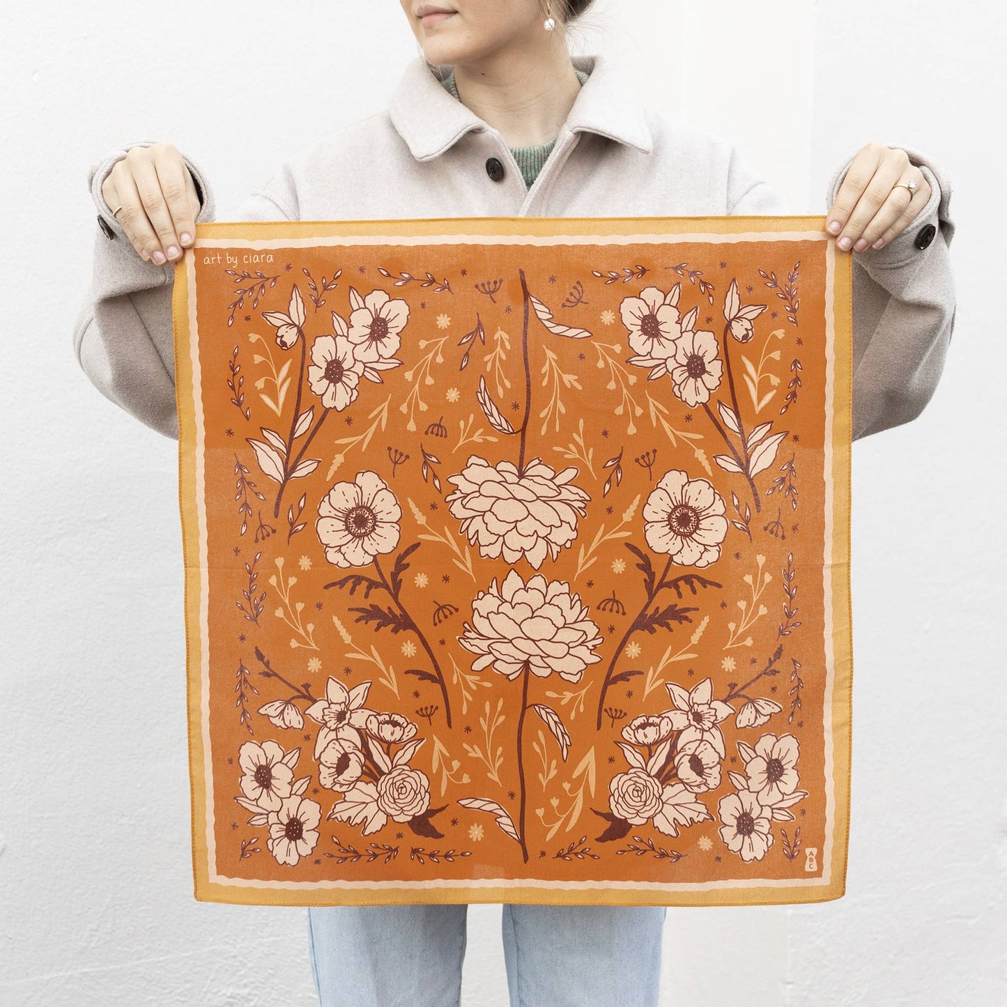 Camel Floral Bandana