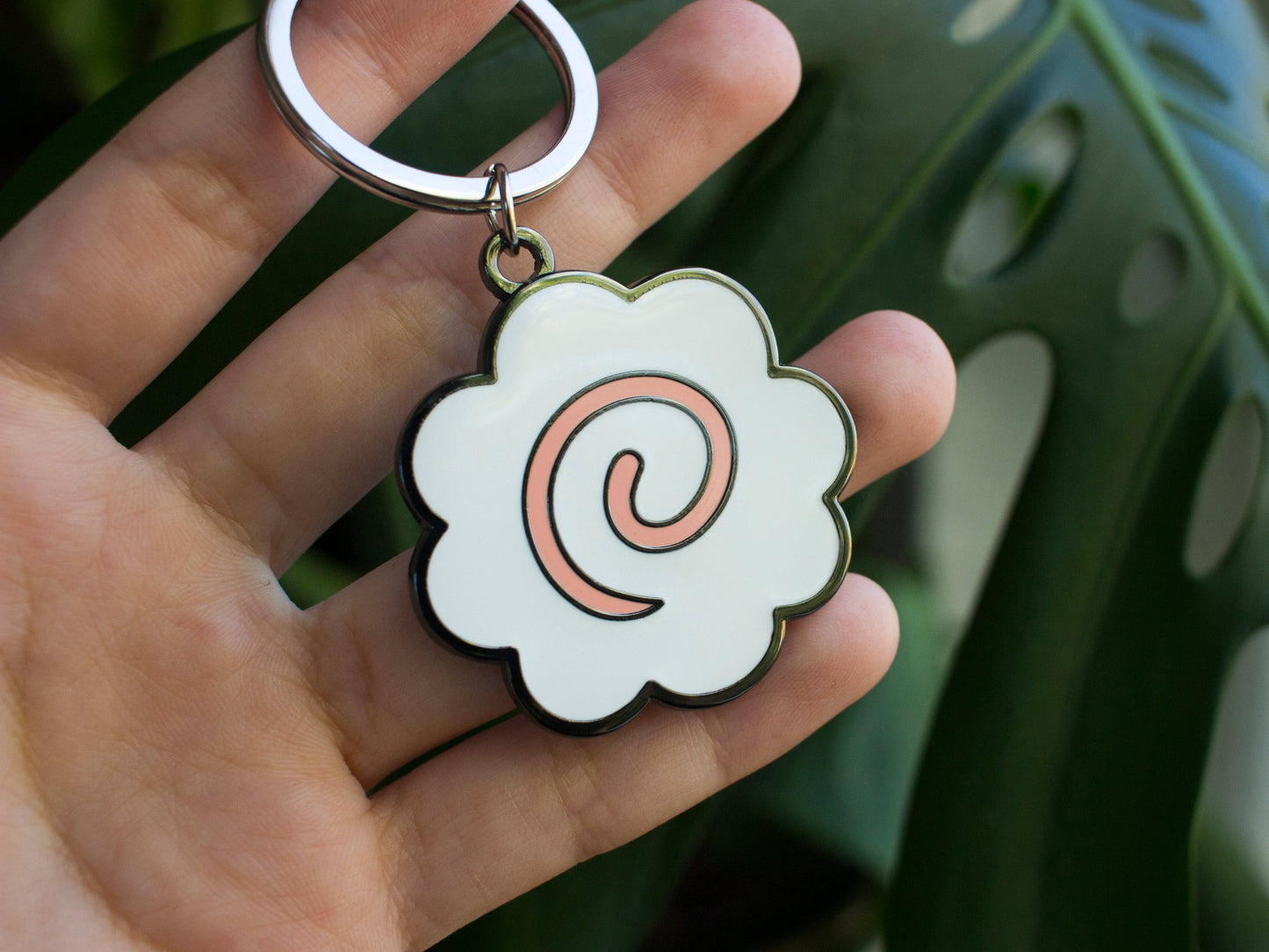 Fishcake Metal Keychain