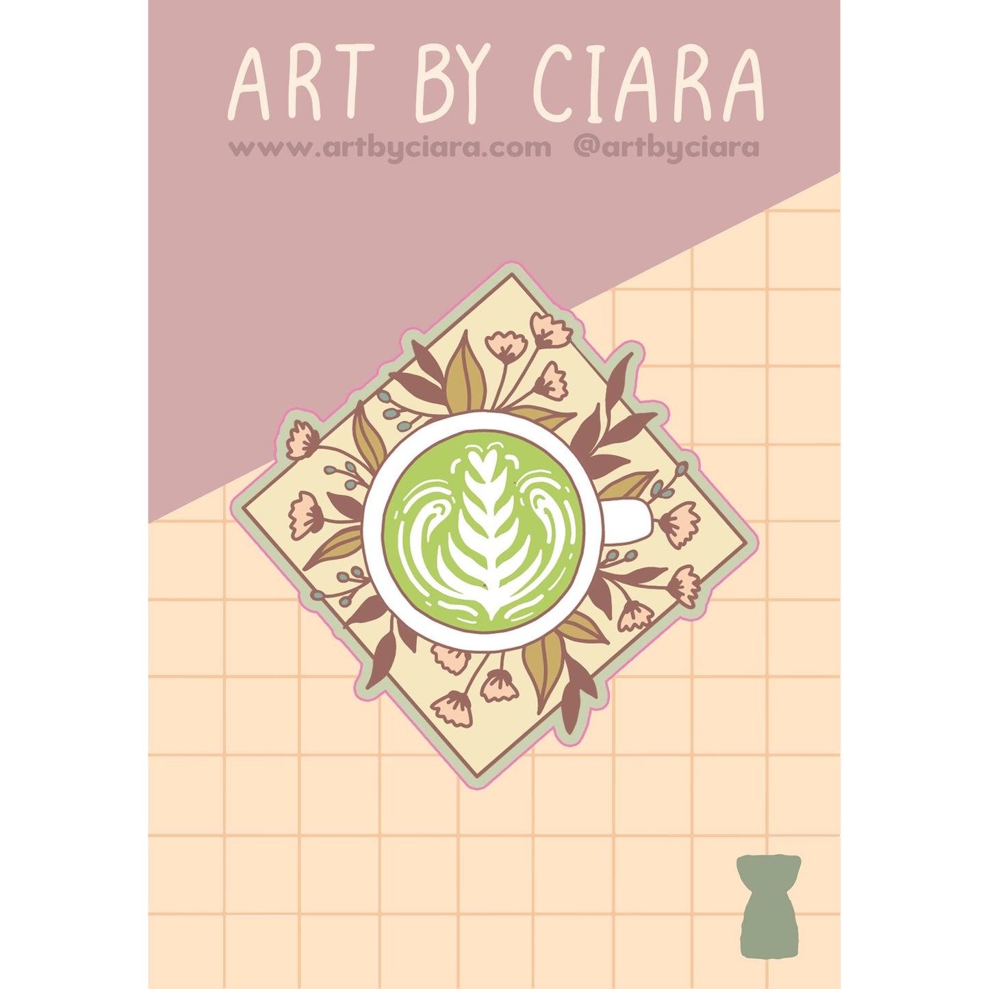 Matcha Latte Art Sticker