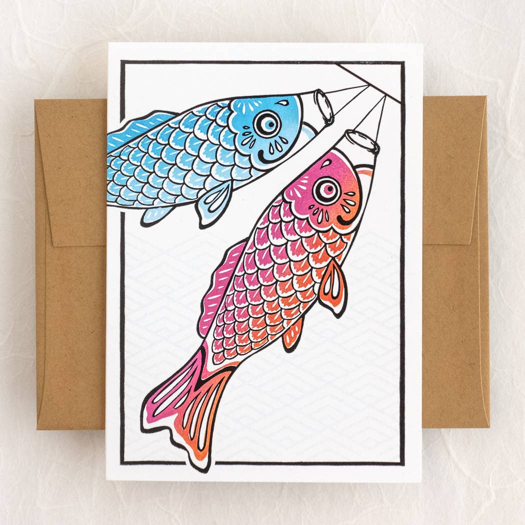 Two Koinobori - Card