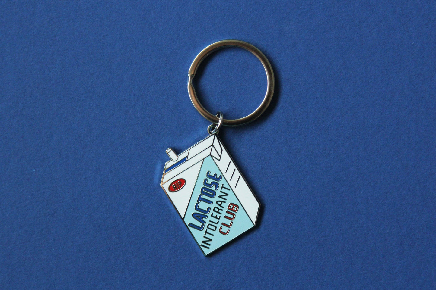 Lactose Intolerant Club Enamel Keychain