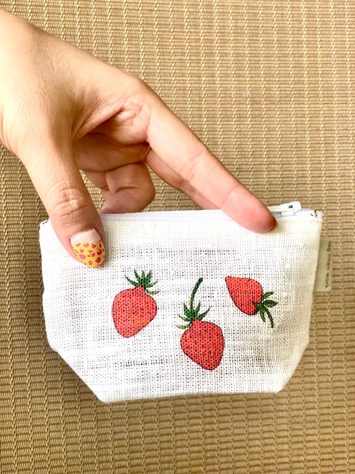 Strawberry Floral Pouch