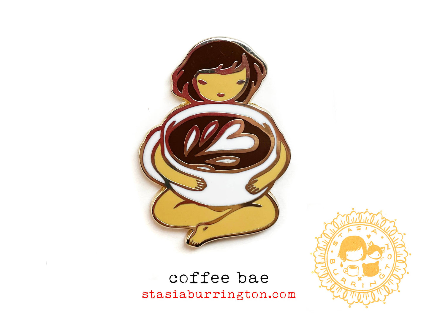 Coffee Girl Enamel Pin