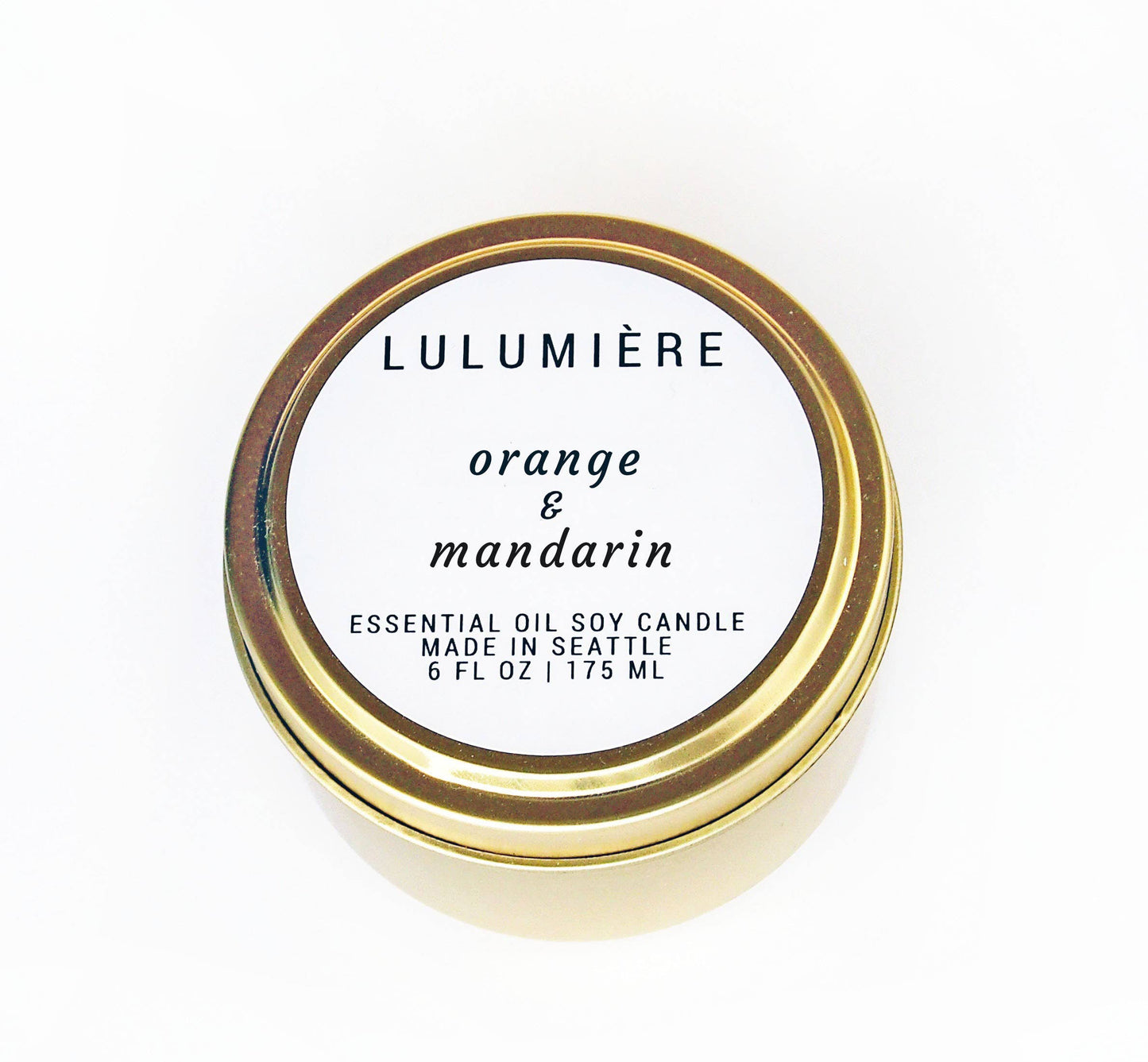 Orange & Mandarin Gold Tin Candle