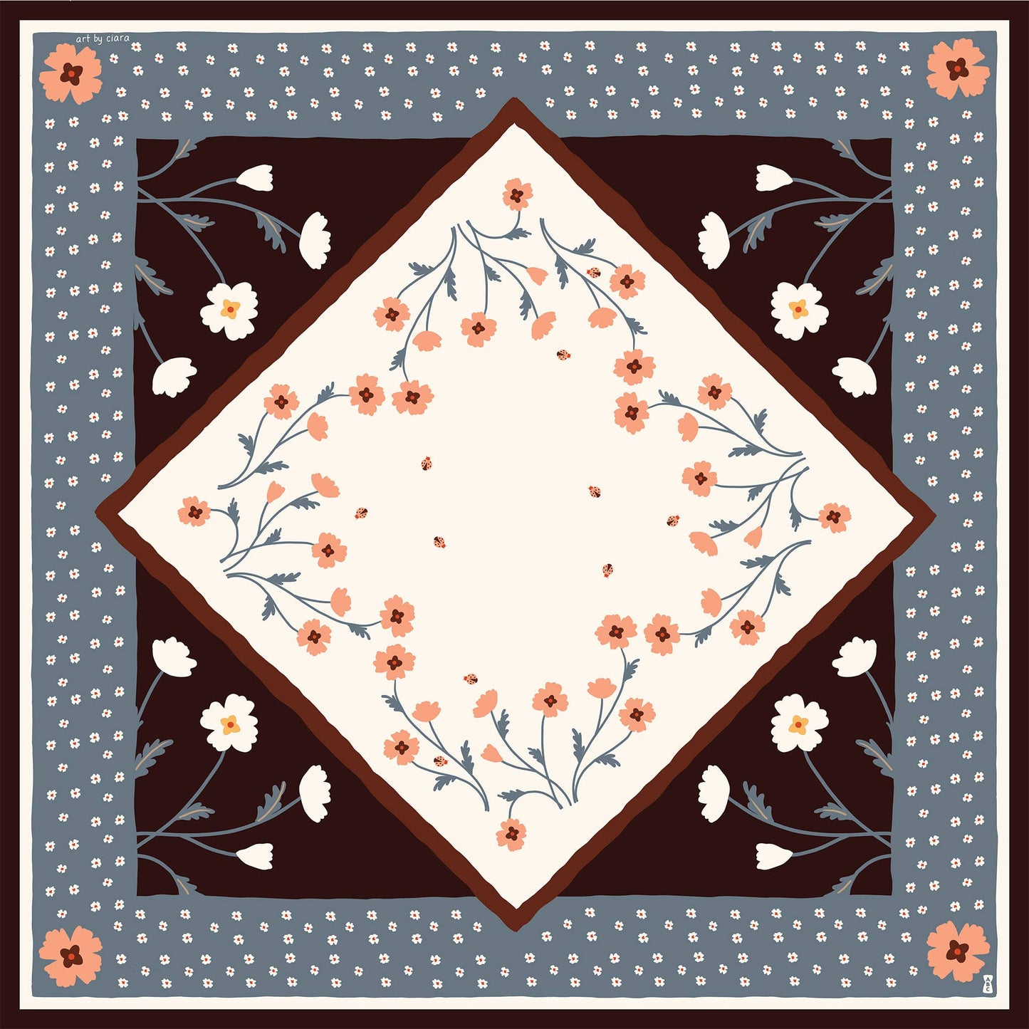 Pink Poppies Bandana