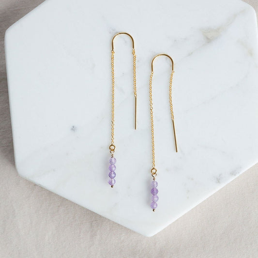 Amethyst Bar Threaders