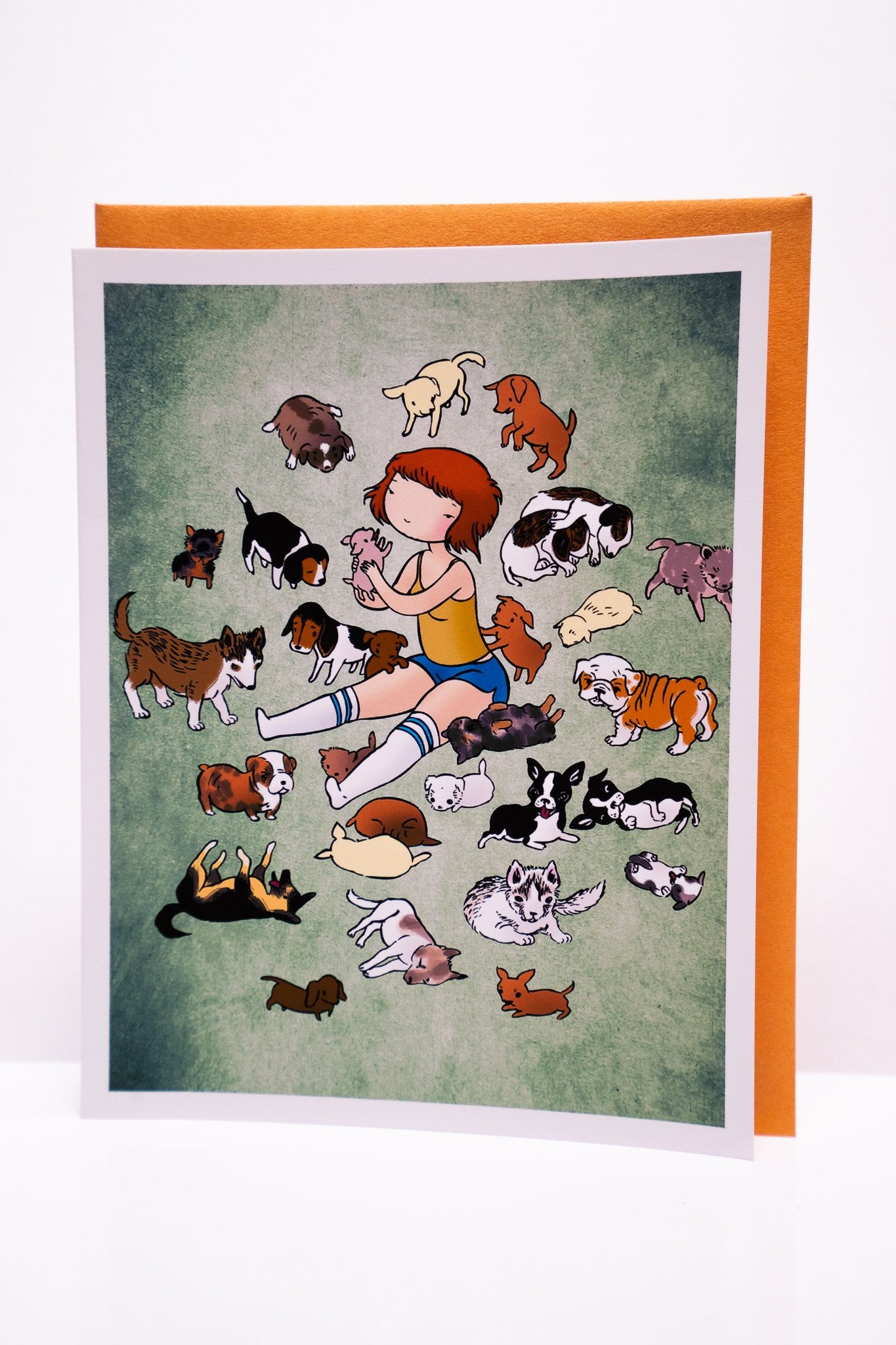 Puppy Pile Greeting Card