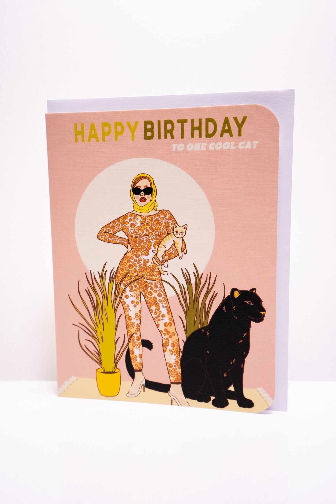 HBD Cool Cat Greeting card