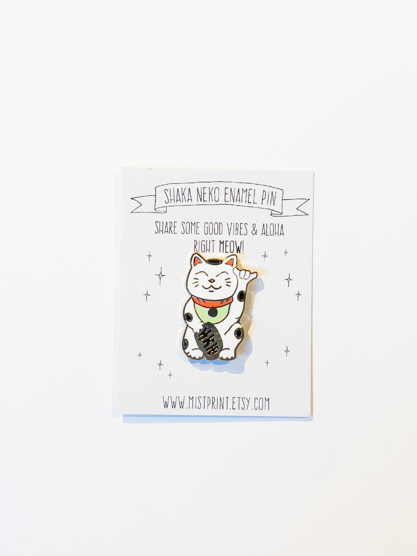 Shaka Neko Enamel Pin