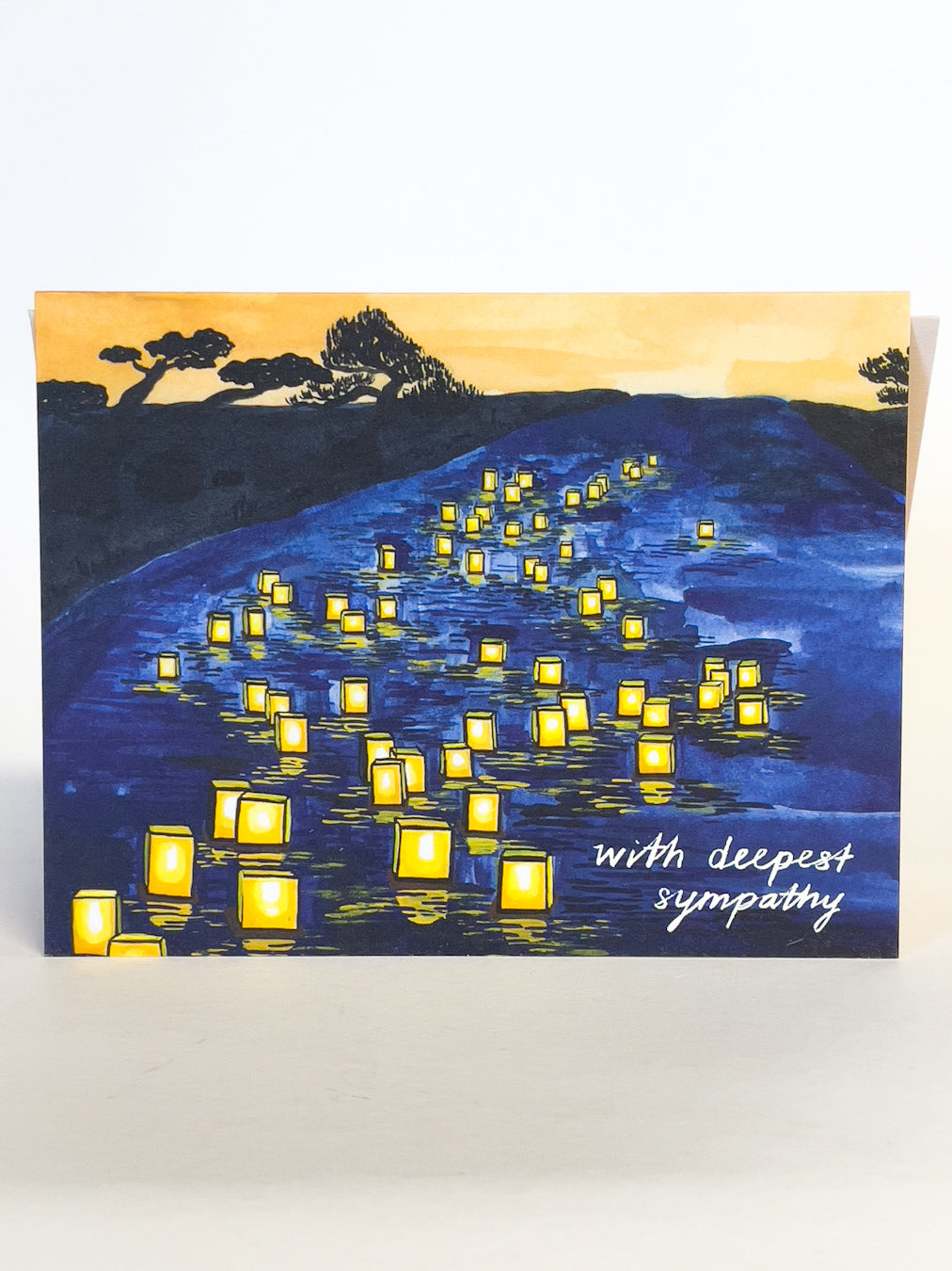 Japanese Lanterns Sympathy Card