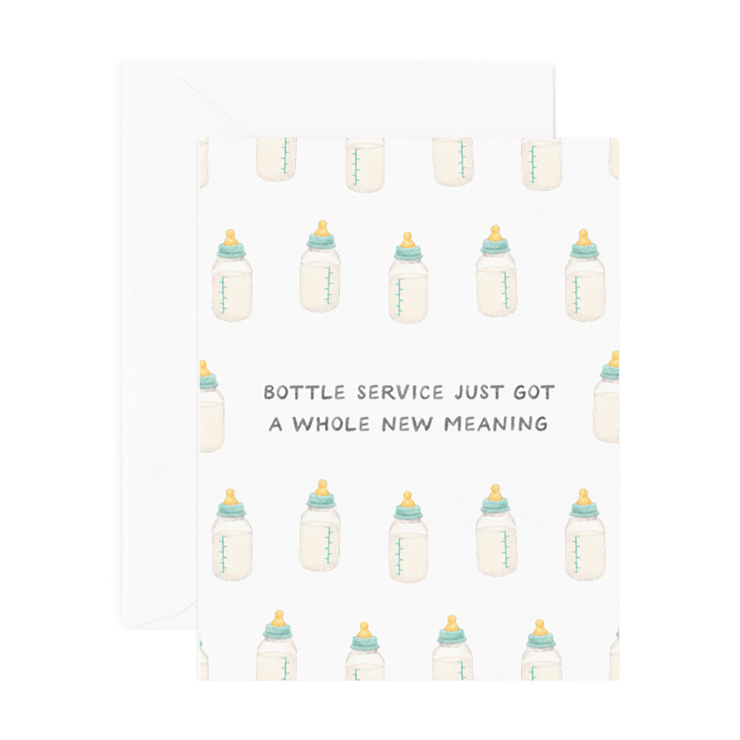 Bottle Service New Baby Card