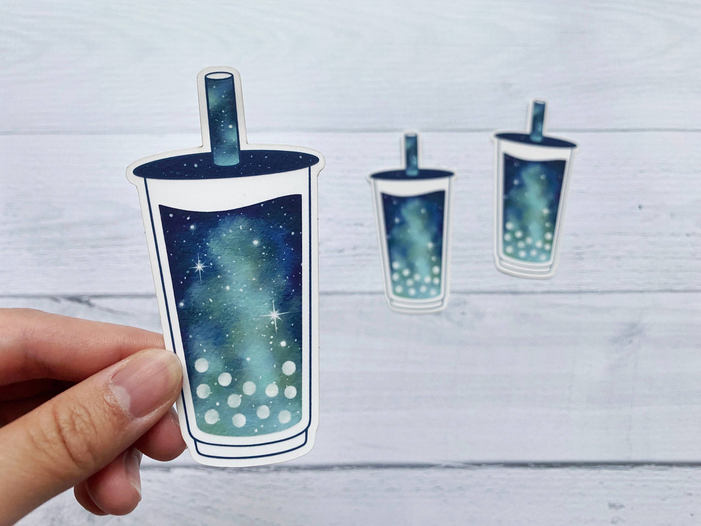 Galaxy Boba Bubble Tea Vinyl Sticker