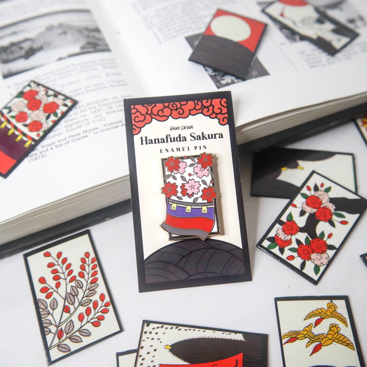 Hanafuda Sakura Enamel Pin