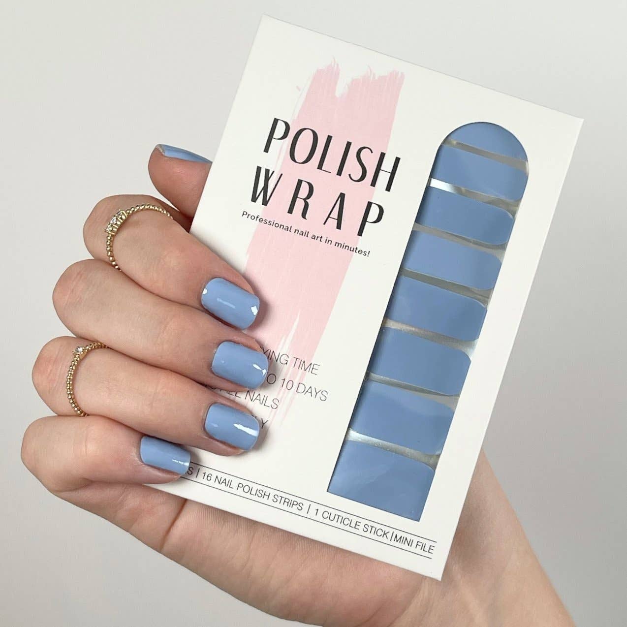 Buttons Blue Polish Wrap