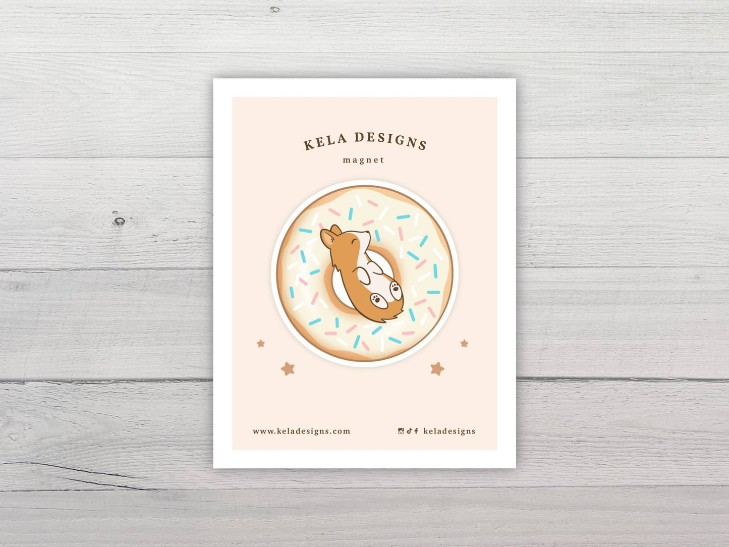 Glazed Donut Corgi Magnet